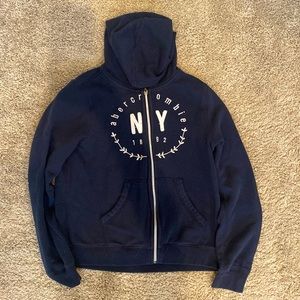 Abercrombie kids- navy zip up hoodie